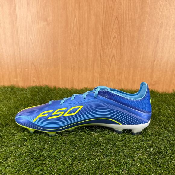 Messi x adidas F50 Pro FG Royal Blue Solar Yellow Cleats JQ7953 Men\'s Size 12